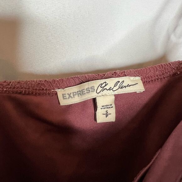 Express One Eleven Mauve Lace Corset Camisole Tank Top Size Small - Picture 4 of 5